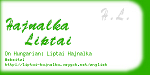 hajnalka liptai business card